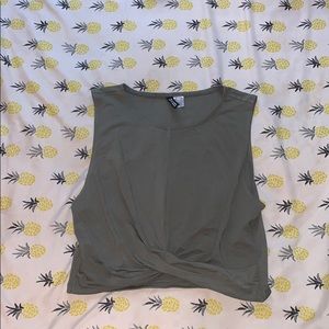 Women’s olive crop top